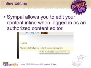Sympal - The flexible Symfony CMS