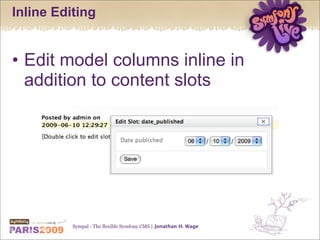 Sympal - The flexible Symfony CMS