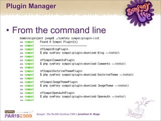 Sympal - The flexible Symfony CMS