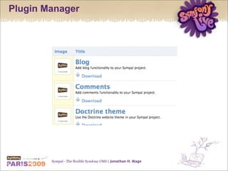 Sympal - The flexible Symfony CMS