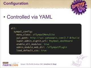 Sympal - The flexible Symfony CMS