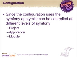 Sympal - The flexible Symfony CMS