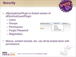 Sympal - The flexible Symfony CMS