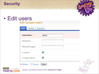 Sympal - The flexible Symfony CMS