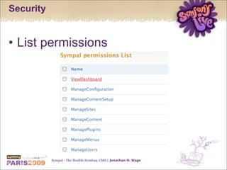 Sympal - The flexible Symfony CMS