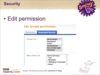 Sympal - The flexible Symfony CMS