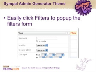 Sympal - The flexible Symfony CMS