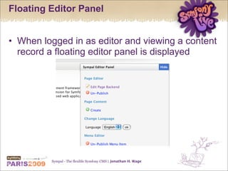 Sympal - The flexible Symfony CMS
