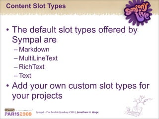 Sympal - The flexible Symfony CMS