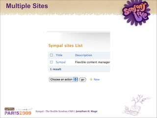 Sympal - The flexible Symfony CMS