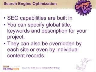Sympal - The flexible Symfony CMS
