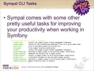 Sympal - The flexible Symfony CMS