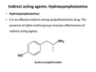 Direct, Indirect and mixed acting Sympathomimetic agents | PDF