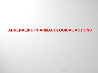 ADRENALINE PHARMACOLOGICAL ACTIONS
23PATKI
 