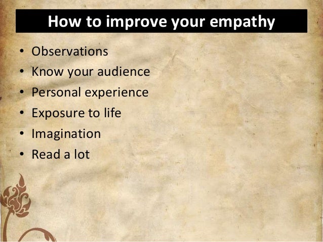 How to write empathy
