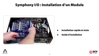 22
• Installation rapide et aisée
• Guide d’installation
Symphony I/O : Installation d’un Module
 