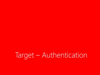 Target – Authentication
 