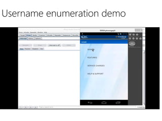 Username enumeration demo
 