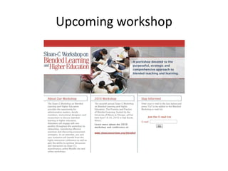ConclusionConstantly revise/update the developed materials, reflect technology advancementsOnly possible to develop  and implement in collaboration and with support of campus initiatives,  instructional technology consultantsBL might result in higher student success rate by increasing motivation, access, and learning opportunities