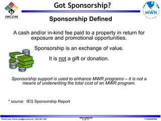  Who can solicit for sponsorship?