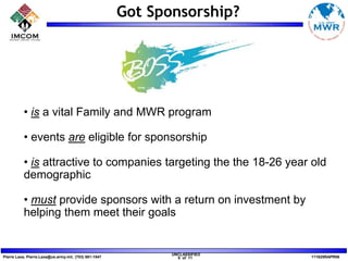  Sponsors are partners
