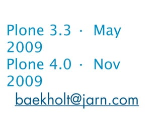 Plone 4 and 5, plans and progress