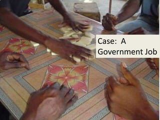 Case govt job

          Case: A
          Government Job
 