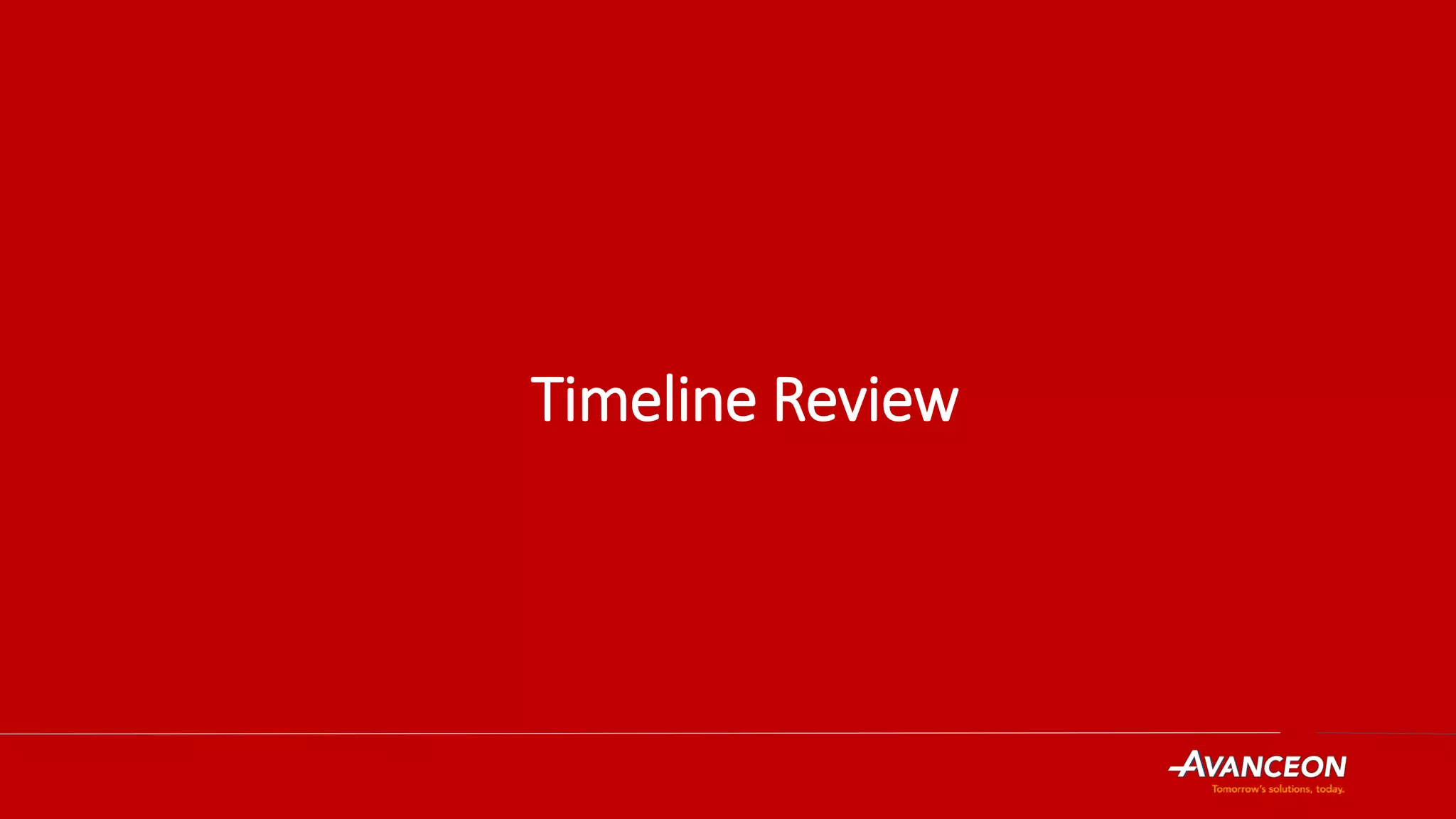 Timeline Review
 