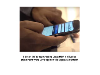 8 out of the 10 Top Grossing Drugs from a Revenue
Stand Point Were Developed on the Medidata Platform
 
