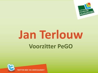 Jan Terlouw Voorzitter PeGO 