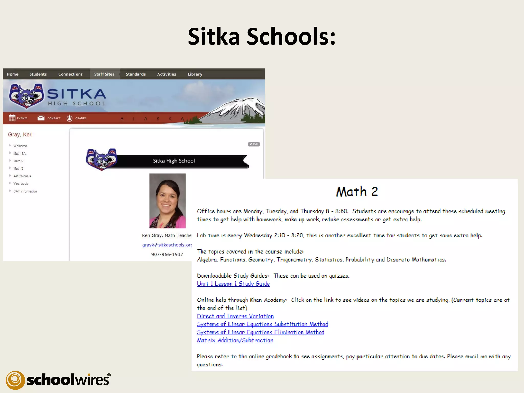 Sitka Schools:

 