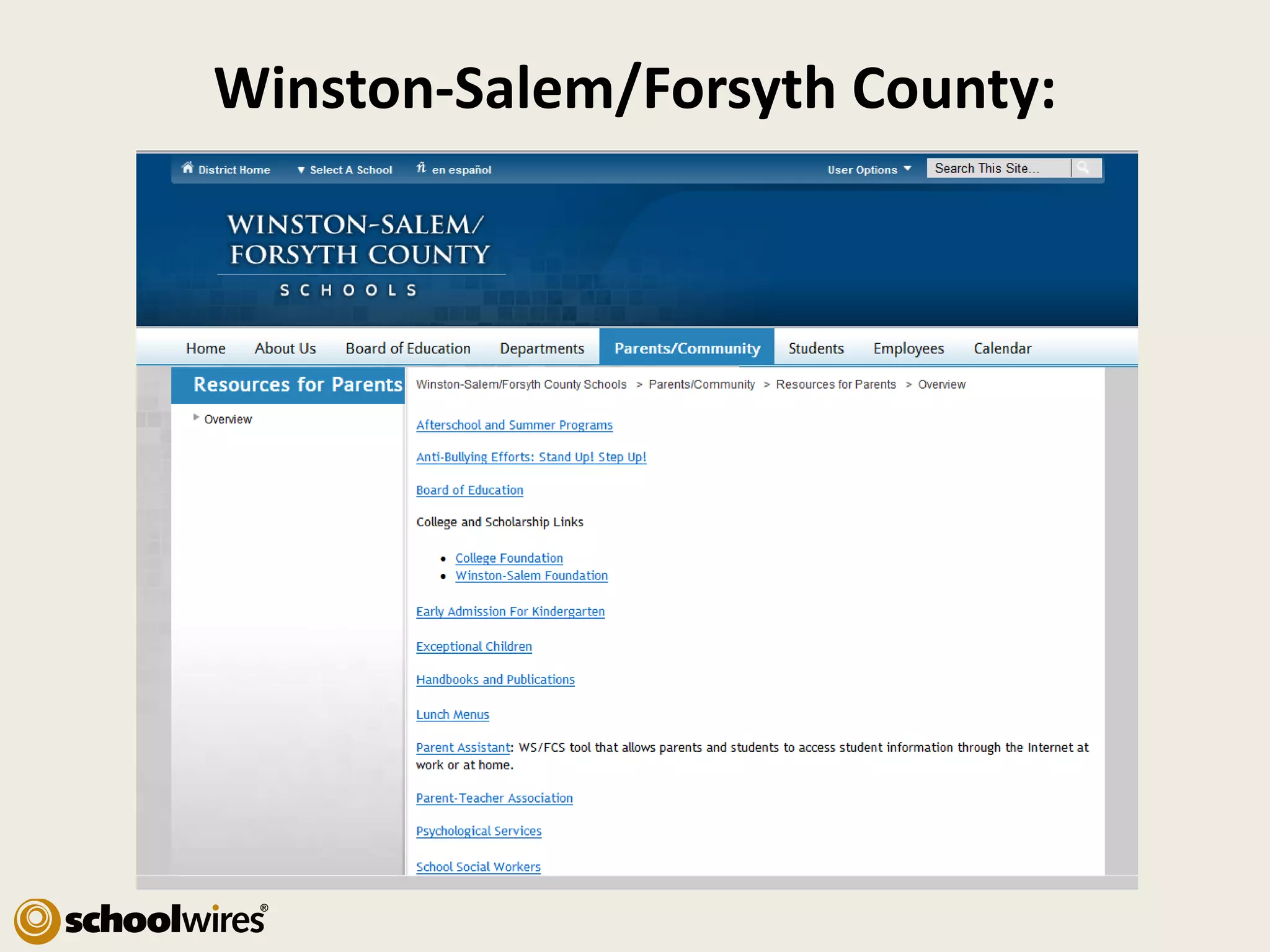 Winston-Salem/Forsyth County:

 