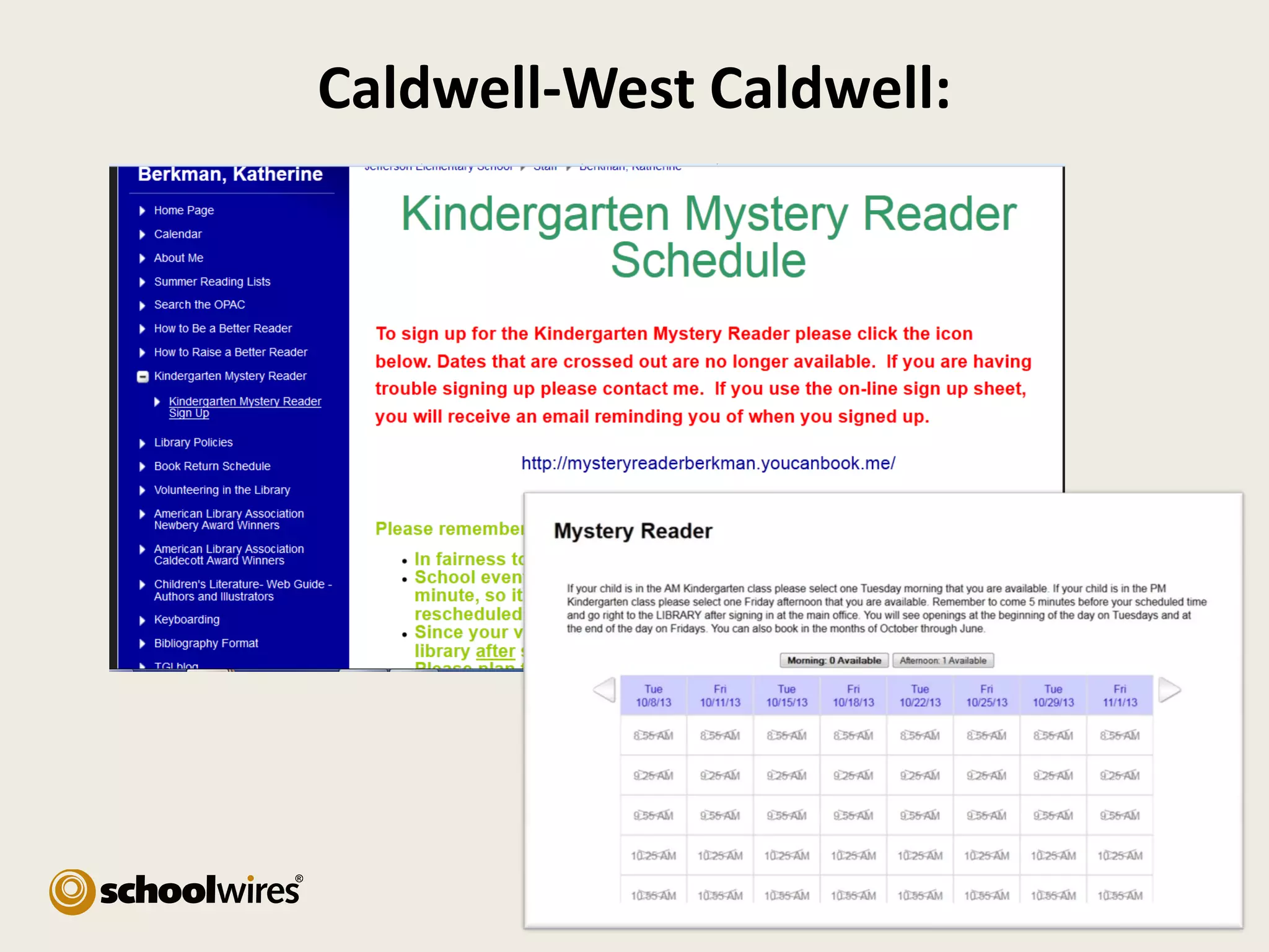 Caldwell-West Caldwell:

 