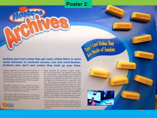 CyaberAcademy: Content
• Symposium prep = HOMEWORK
• Review poster and presentation with mentor(s)
• Practice your talk and timing
• Practice some more…
• …then, practice again
• Rehearse but don’t recite
.
Tips for Presentation Success
Poster 2:
 