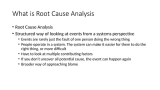 Comprehensive Root Cause Analysis: Systems Approach to Problem Solving ...