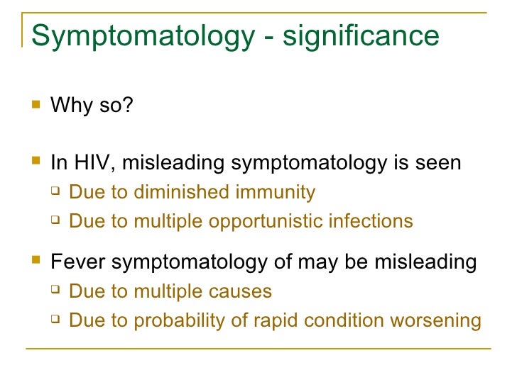 symptomatology significance