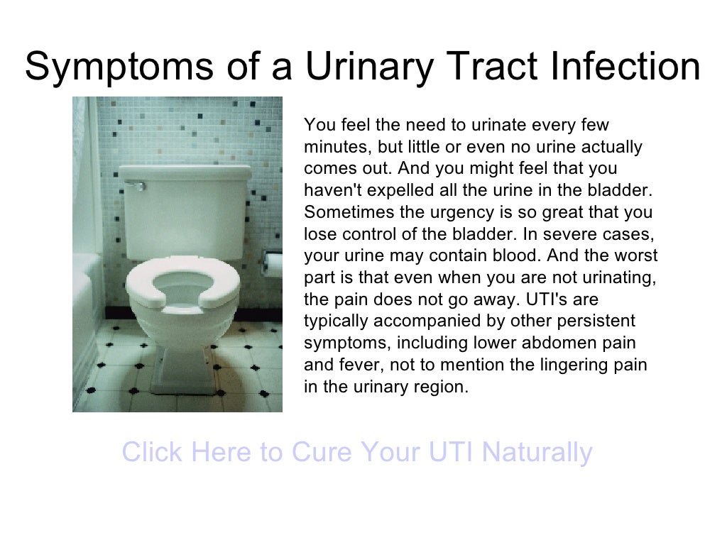 Symptoms Of A Urinary Tract Infection