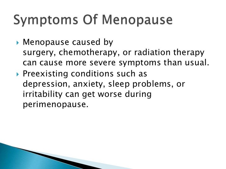 Symptoms Of Menopause