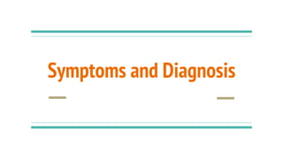 Symptoms and Diagnosis
 