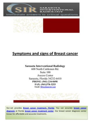 Symptoms and signs of breast cancer | PDF