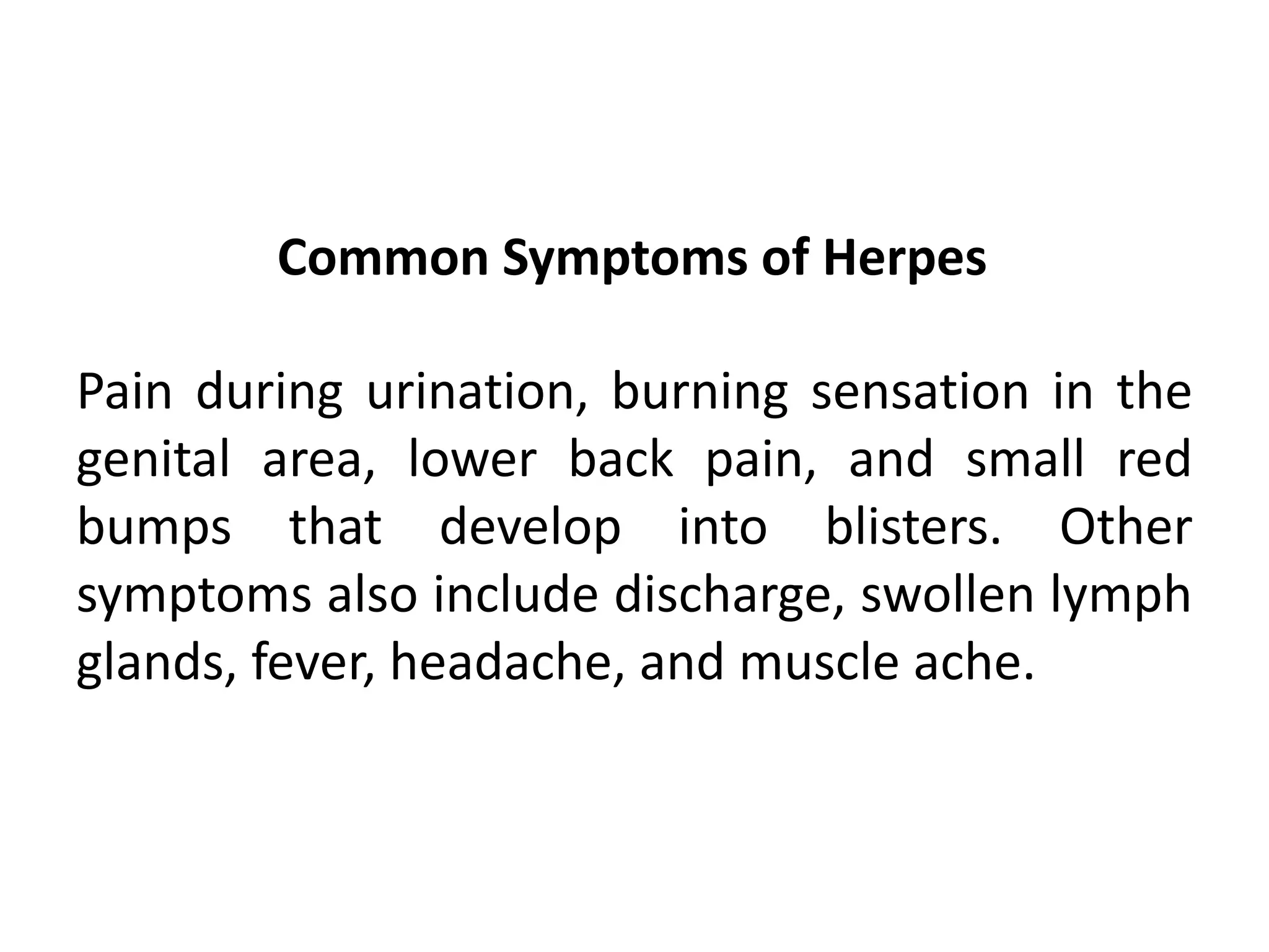 The Signs of Genital Herpes PPT