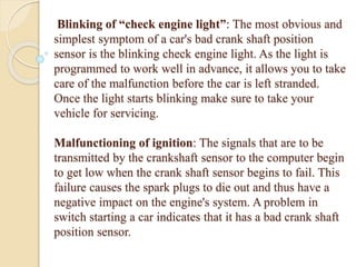 Symptoms of a Bad Crank Shaft Position Sensor PPTX