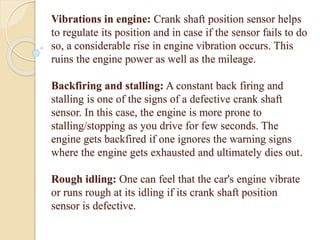 Symptoms of a Bad Crank Shaft Position Sensor PPTX