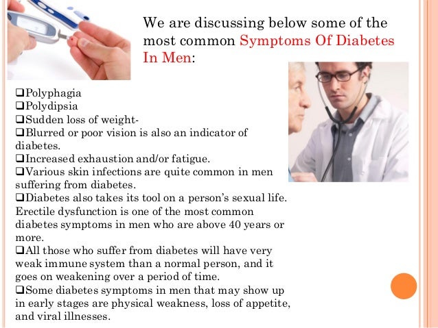 What are some symptoms of diabetes?