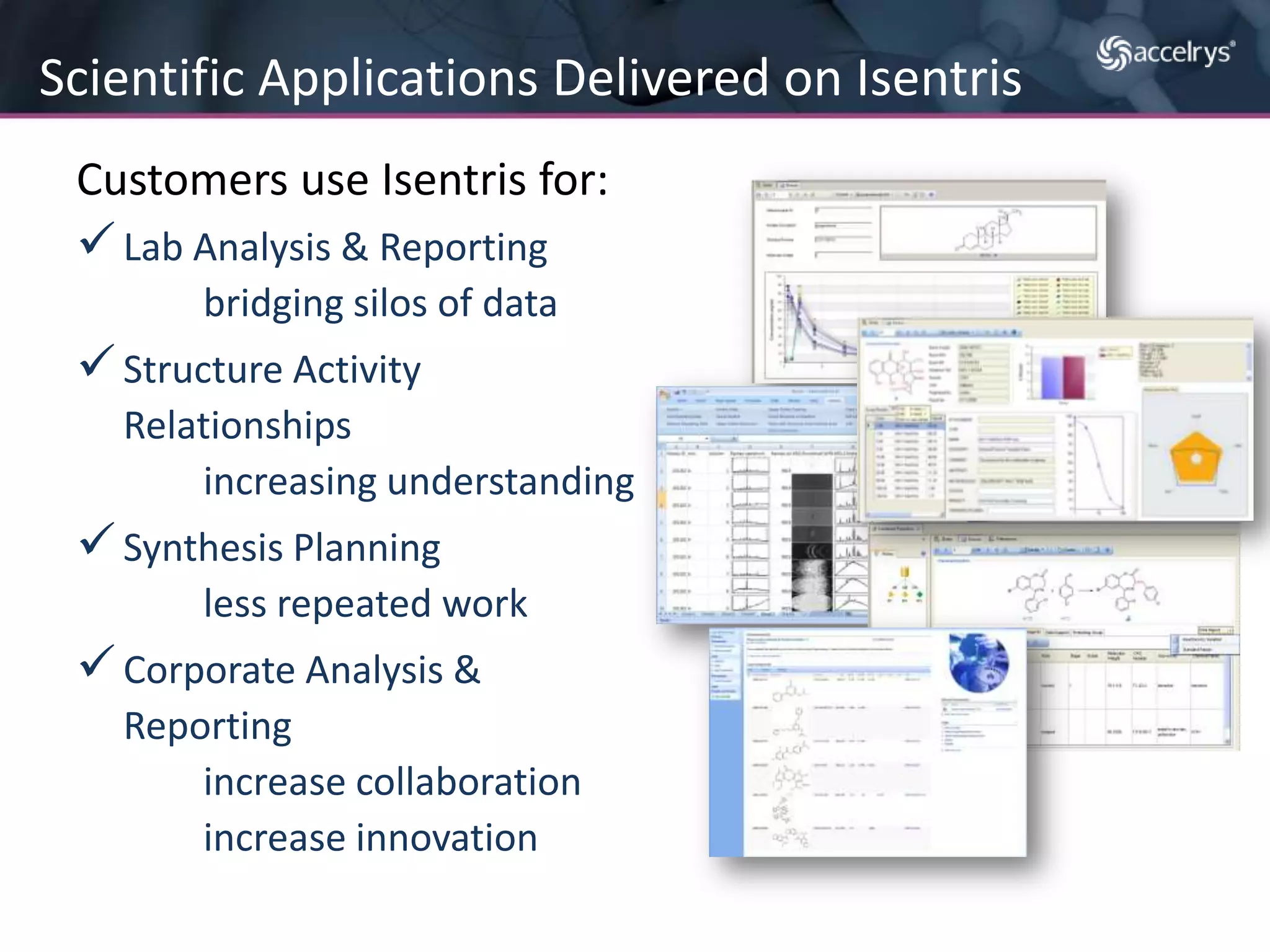 Isentris Integration with the Symyx  Notebook by Accelrys