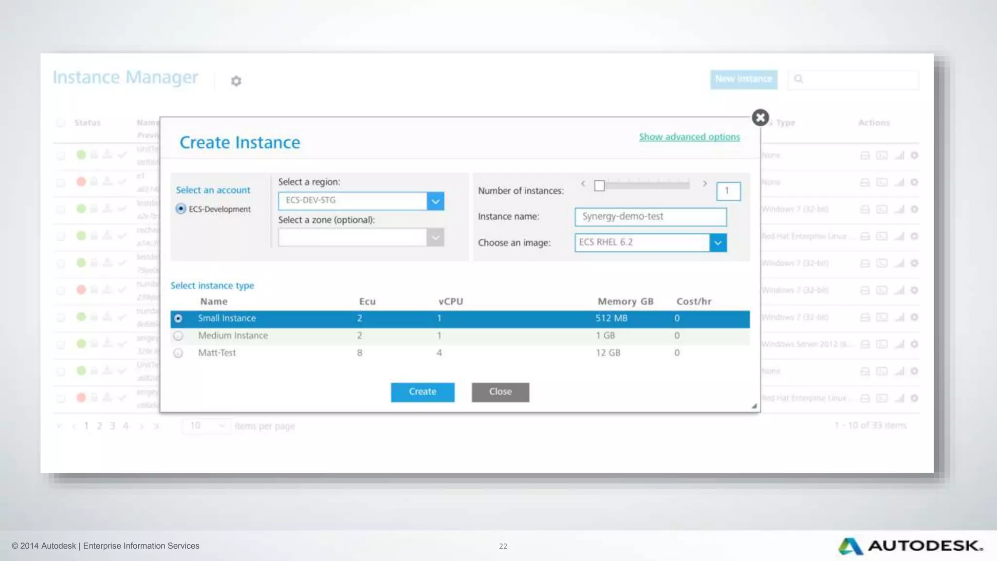 © 2014 Autodesk | Enterprise Information Services 22
 