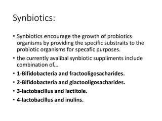 Synbiotics Examples synbiotics babar khan university of swat | PPTX