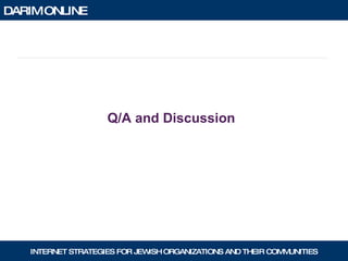 Q/A and Discussion 