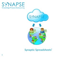 Knowledge Process Outsourcing




                                Synaptic Spreadsheets
1
 