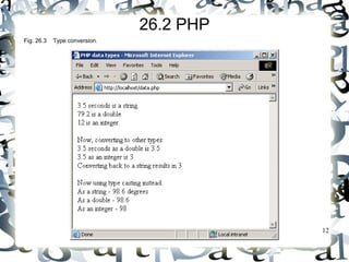 12 
26.2 PHP 
Fig. 26.3 Type conversion. 
 